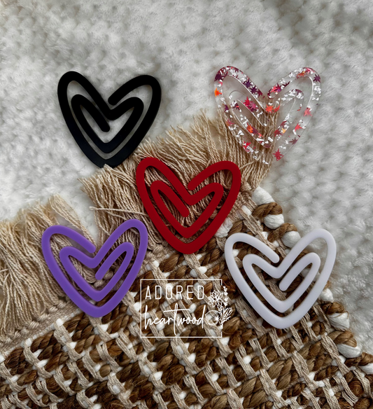 Acrylic heart bookmark
