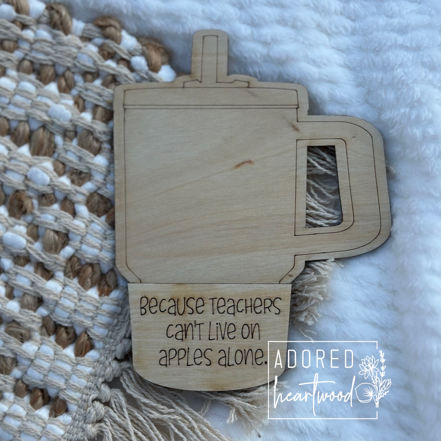 Teacher tumbler gift card holder