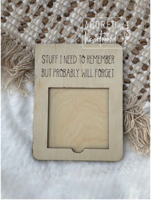 Sticky note pad holder